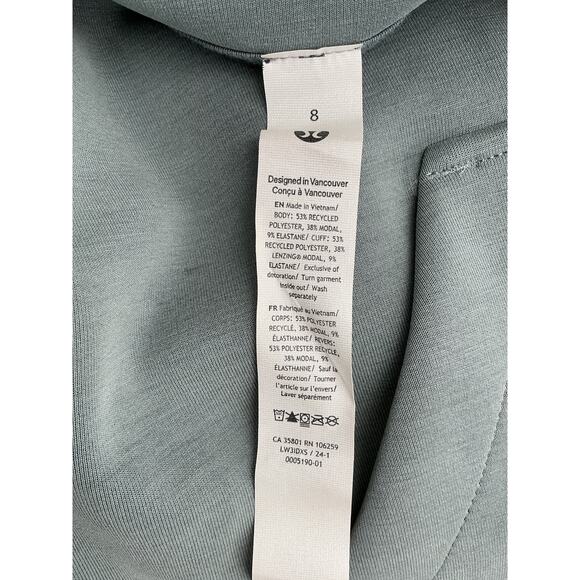 Lululemon Brushed Teal Softstreme Half Zip Pullover Size 8 - Picture 4 of 4